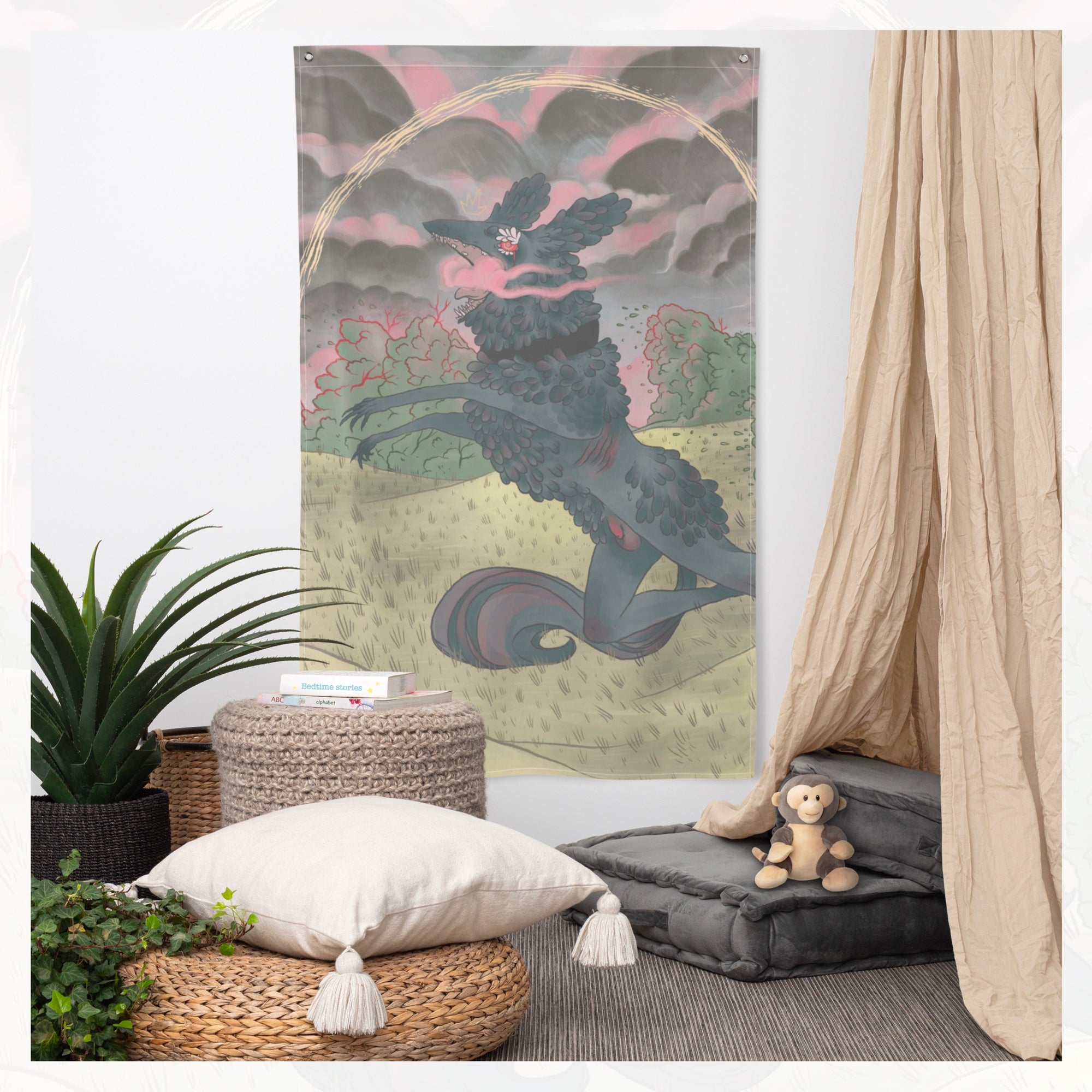 "The Devourer of Clouds" Wall Flag