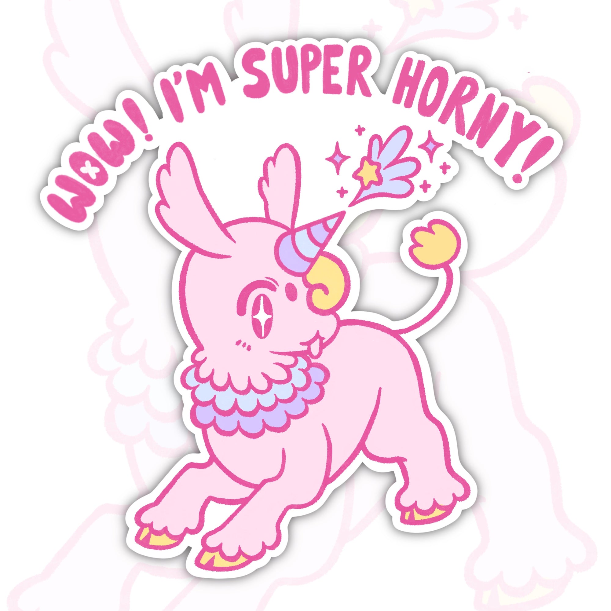 "Wow! I'm Super Horny!" Sticker