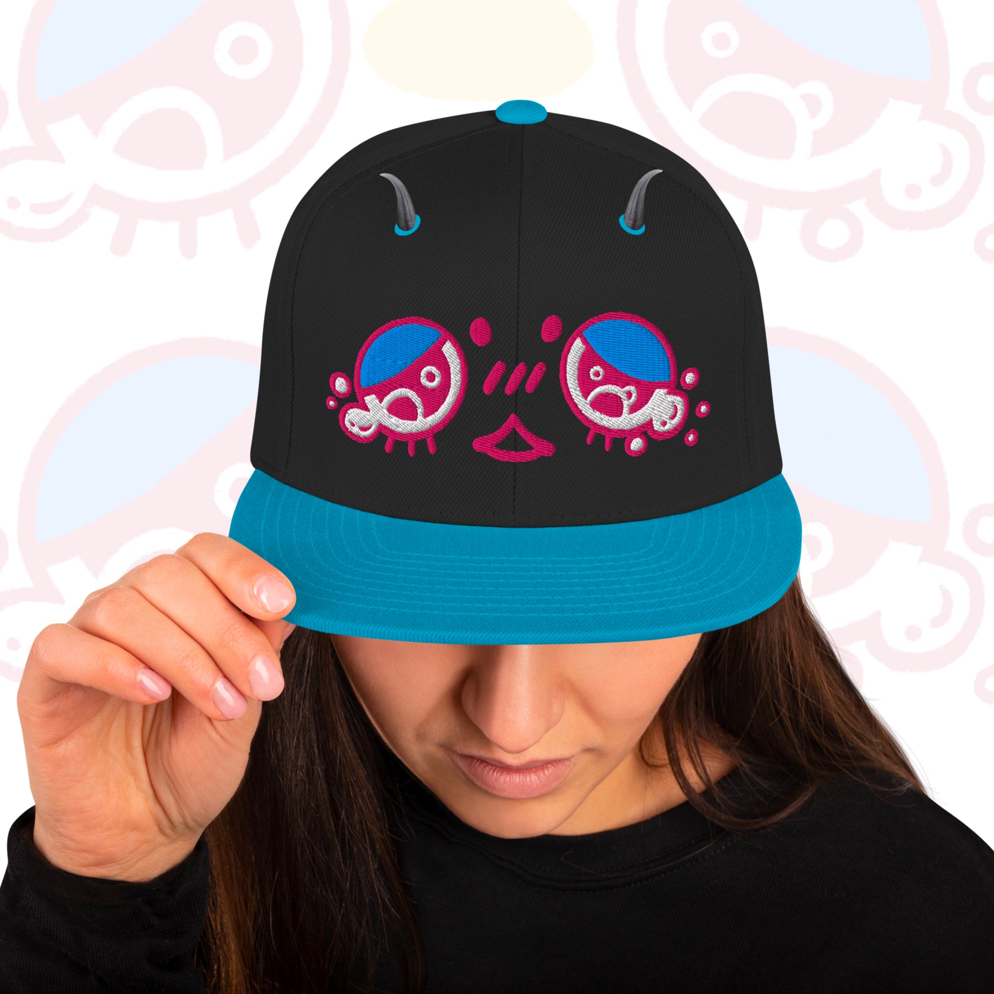 "Sad Succubaby" Snapback Hat (With Horns)